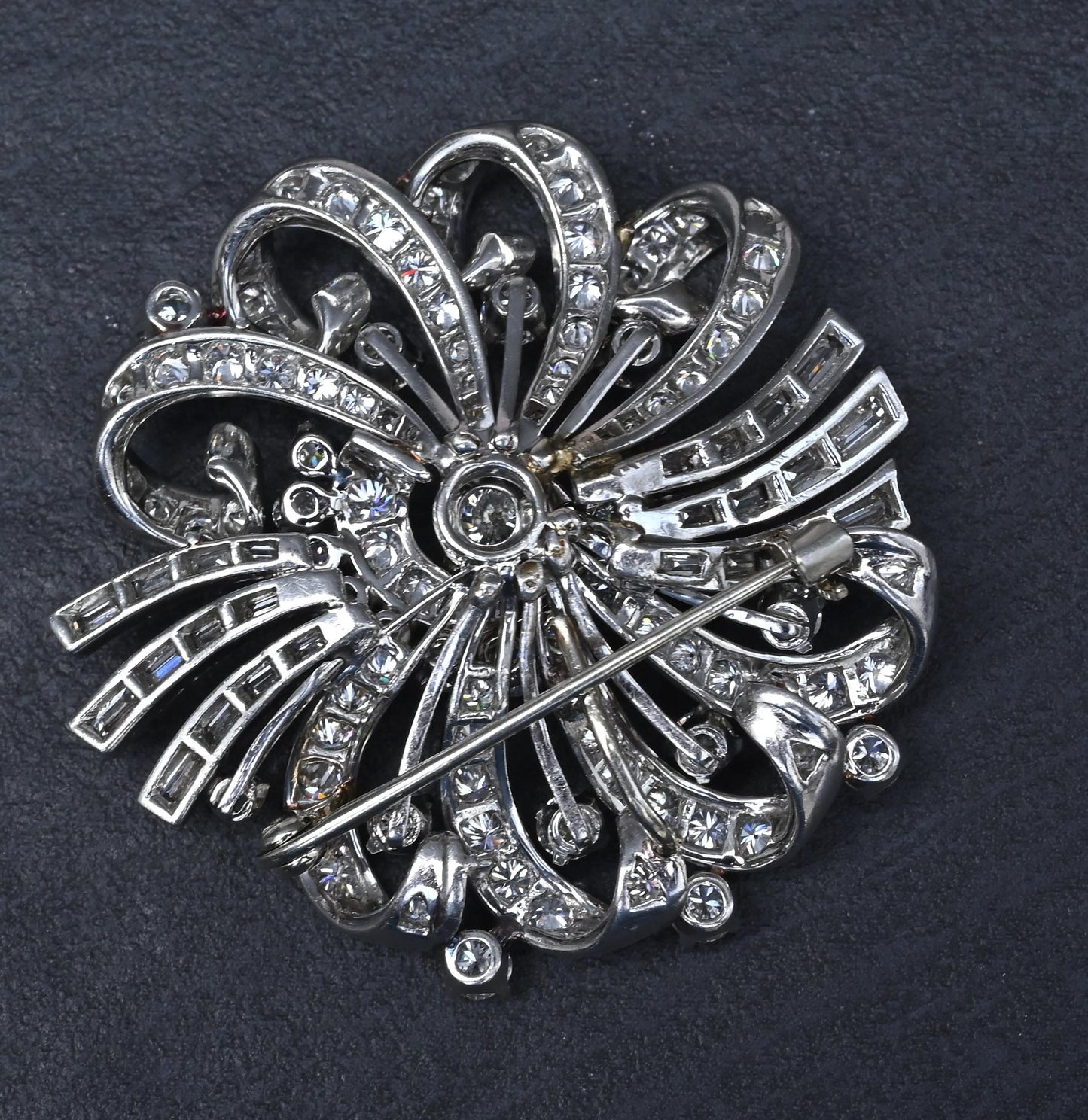 Estate Platinum & Diamond Masterpiece Brooch - 9.40 Carats - IGI Certified