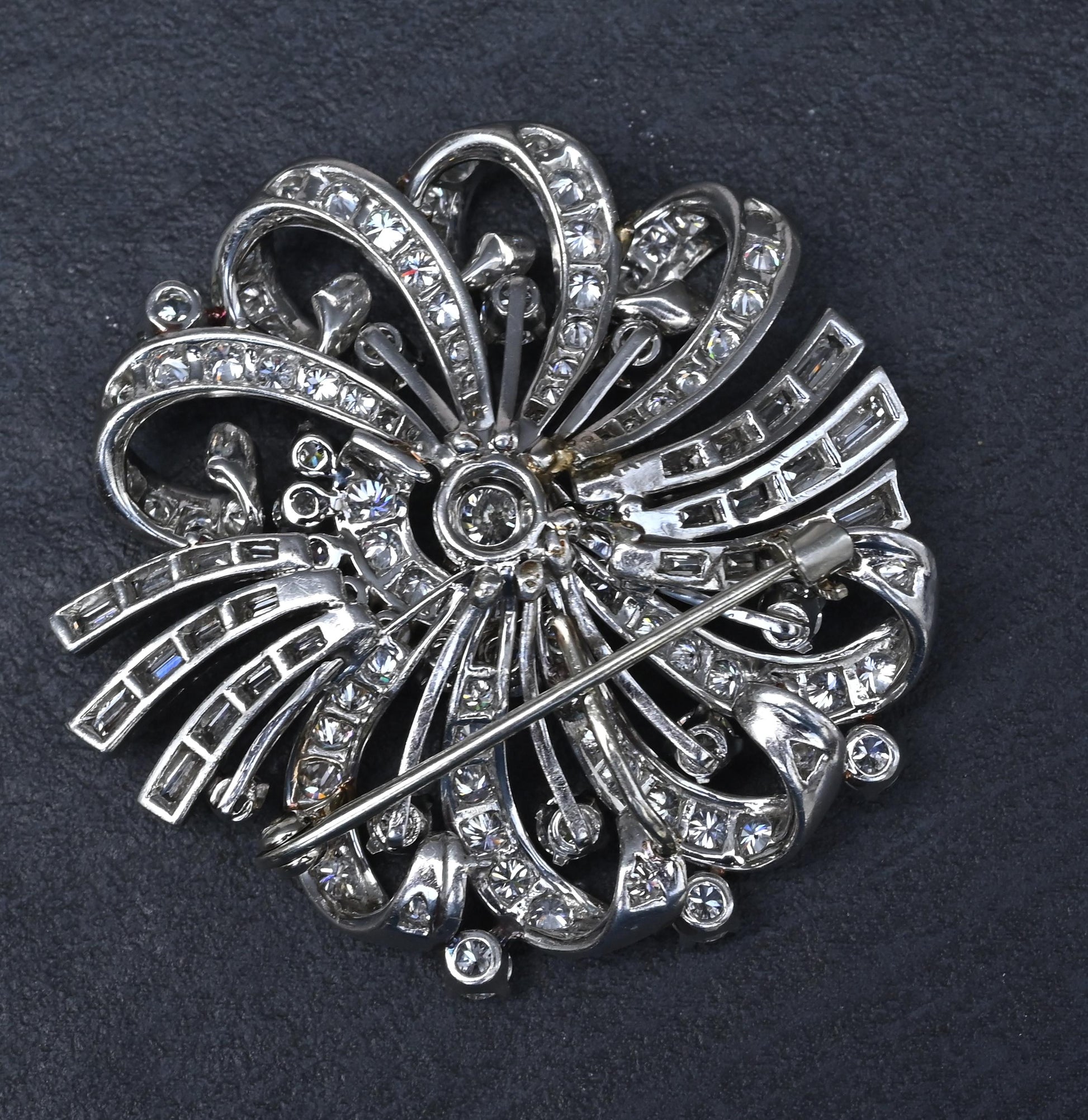Estate Platinum & Diamond Masterpiece Brooch - 9.40 Carats - IGI Certified
