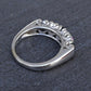 Antique Art Deco 2.31ctw Diamond & Sapphire 14k White Gold Wedding Band