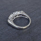 Antique Art Deco 2.31ctw Diamond & Sapphire 14k White Gold Wedding Band