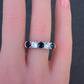 Antique Art Deco 2.31ctw Diamond & Sapphire 14k White Gold Wedding Band