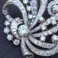 Impressive IGI Certified Platinum & 4.50 Carats Diamond Estate Brooch - 19.75g