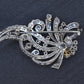 Impressive IGI Certified Platinum & 4.50 Carats Diamond Estate Brooch - 19.75g
