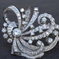 Impressive IGI Certified Platinum & 4.50 Carats Diamond Estate Brooch - 19.75g
