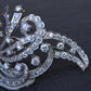 Impressive IGI Certified Platinum & 4.50 Carats Diamond Estate Brooch - 19.75g