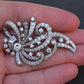 Impressive IGI Certified Platinum & 4.50 Carats Diamond Estate Brooch - 19.75g