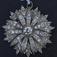 IGI Certified 3.22ctw Natural Diamond Platinum Art Deco Sunburst Pendant Brooch