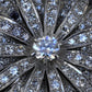 IGI Certified 3.22ctw Natural Diamond Platinum Art Deco Sunburst Pendant Brooch