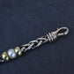 David Yurman 14k Gold & Sterling Silver Wheat Chain Pearl Bracelet 7.75"