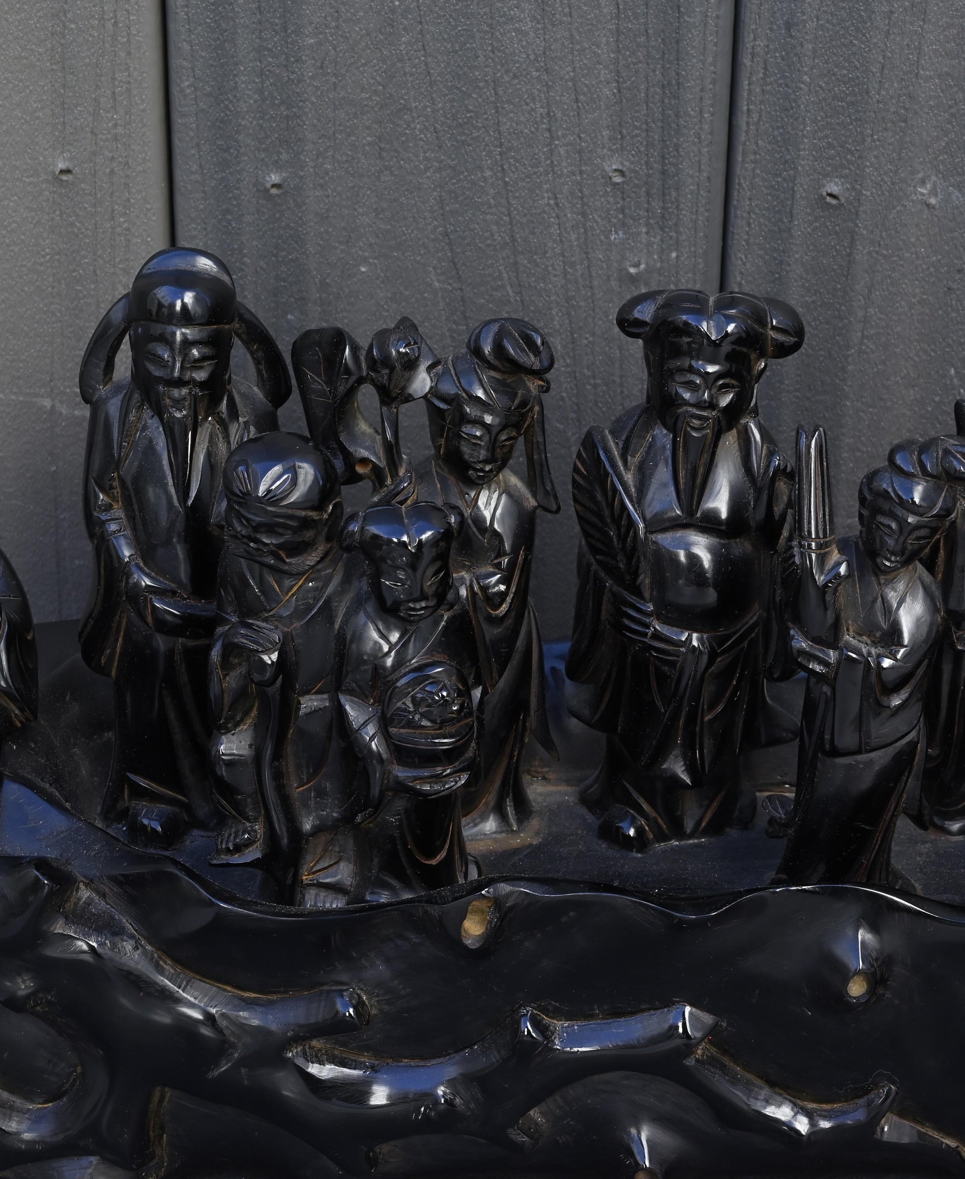Massive Chinese Carved "Cherry Amber" Bakelite Immortal Scene 7600 Grams!