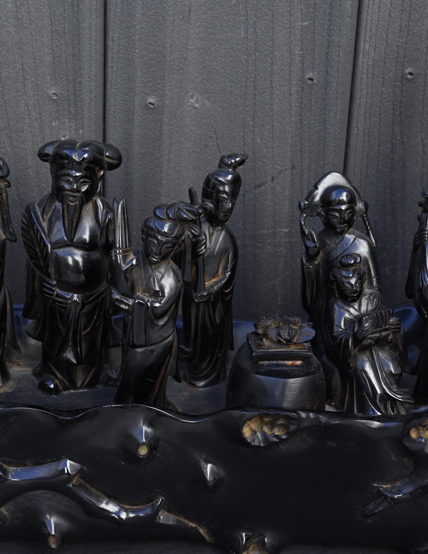 Massive Chinese Carved "Cherry Amber" Bakelite Immortal Scene 7600 Grams!