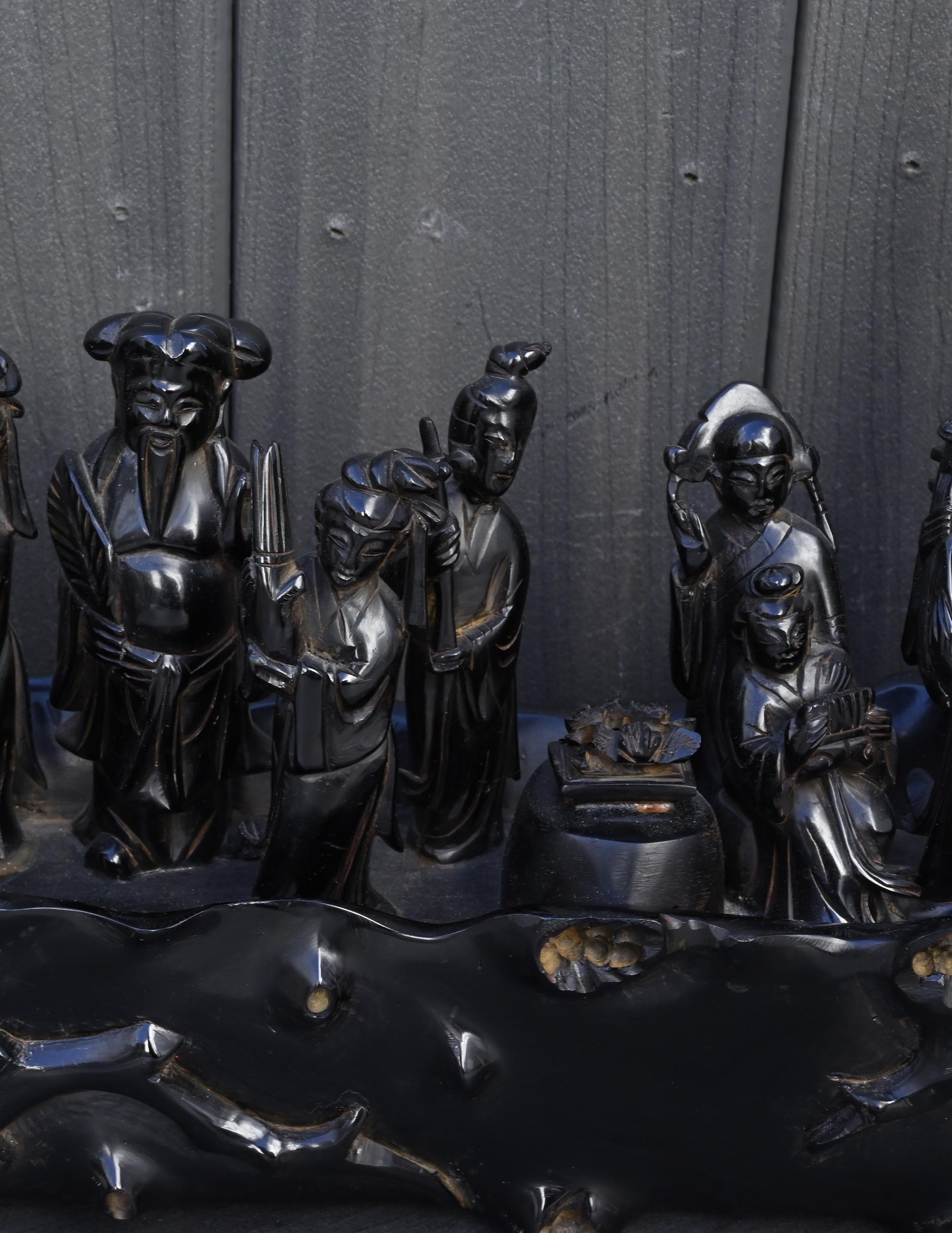 Massive Chinese Carved "Cherry Amber" Bakelite Immortal Scene 7600 Grams!
