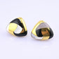 Tiffany & Co. 18k Gold Mother of Pearl & Onyx Clip-On Earrings