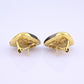 Tiffany & Co. 18k Gold Mother of Pearl & Onyx Clip-On Earrings