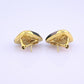 Tiffany & Co. 18k Gold Mother of Pearl & Onyx Clip-On Earrings