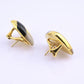 Tiffany & Co. 18k Gold Mother of Pearl & Onyx Clip-On Earrings