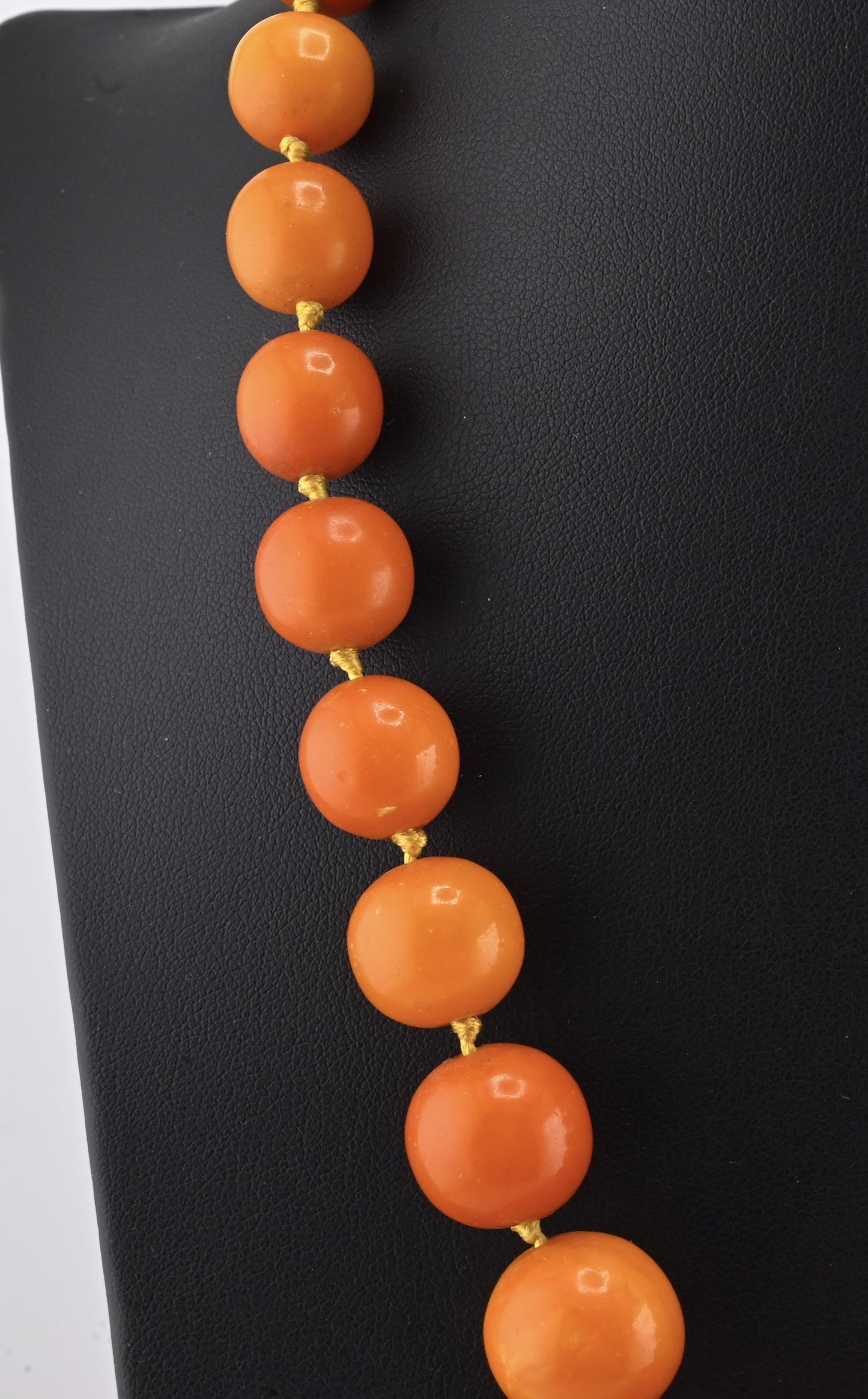 Antique Baltic Butterscotch Amber Graduated Bead Necklace - 48.53g - 19"