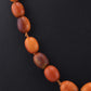 Antique Deep Butterscotch Amber Olive Bead Necklace 14k Gold Clasp 16.06 Grams