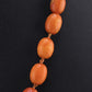 Antique Deep Butterscotch Amber Olive Bead Necklace 14k Gold Clasp 16.06 Grams