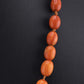 Antique Deep Butterscotch Amber Olive Bead Necklace 14k Gold Clasp 16.06 Grams
