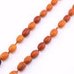 Antique Deep Butterscotch Amber Olive Bead Necklace 14k Gold Clasp 16.06 Grams