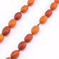 Antique Deep Butterscotch Amber Olive Bead Necklace 14k Gold Clasp 16.06 Grams