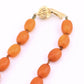 Antique Deep Butterscotch Amber Olive Bead Necklace 14k Gold Clasp 16.06 Grams