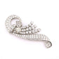 Art Deco Period 7.70 TCW Natural Diamond Platinum Brooch | 18.0g Solid Platinum