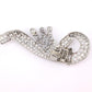 Art Deco Period 7.70 TCW Natural Diamond Platinum Brooch | 18.0g Solid Platinum