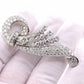 Art Deco Period 7.70 TCW Natural Diamond Platinum Brooch | 18.0g Solid Platinum