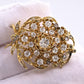 Antique 2.65ctw Old Mine & Rose Cut Diamond 18K Gold Pendant Brooch IGI Cert.