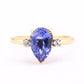 IGI Certified 1.60ct Natural Tanzanite & Diamond 14K Yellow Gold Ring | Size 7.5