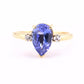IGI Certified 1.60ct Natural Tanzanite & Diamond 14K Yellow Gold Ring | Size 7.5