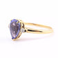 IGI Certified 1.60ct Natural Tanzanite & Diamond 14K Yellow Gold Ring | Size 7.5
