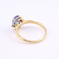 IGI Certified 1.60ct Natural Tanzanite & Diamond 14K Yellow Gold Ring | Size 7.5