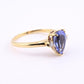 IGI Certified 1.60ct Natural Tanzanite & Diamond 14K Yellow Gold Ring | Size 7.5