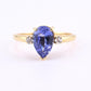IGI Certified 1.60ct Natural Tanzanite & Diamond 14K Yellow Gold Ring | Size 7.5