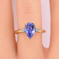 IGI Certified 1.60ct Natural Tanzanite & Diamond 14K Yellow Gold Ring | Size 7.5