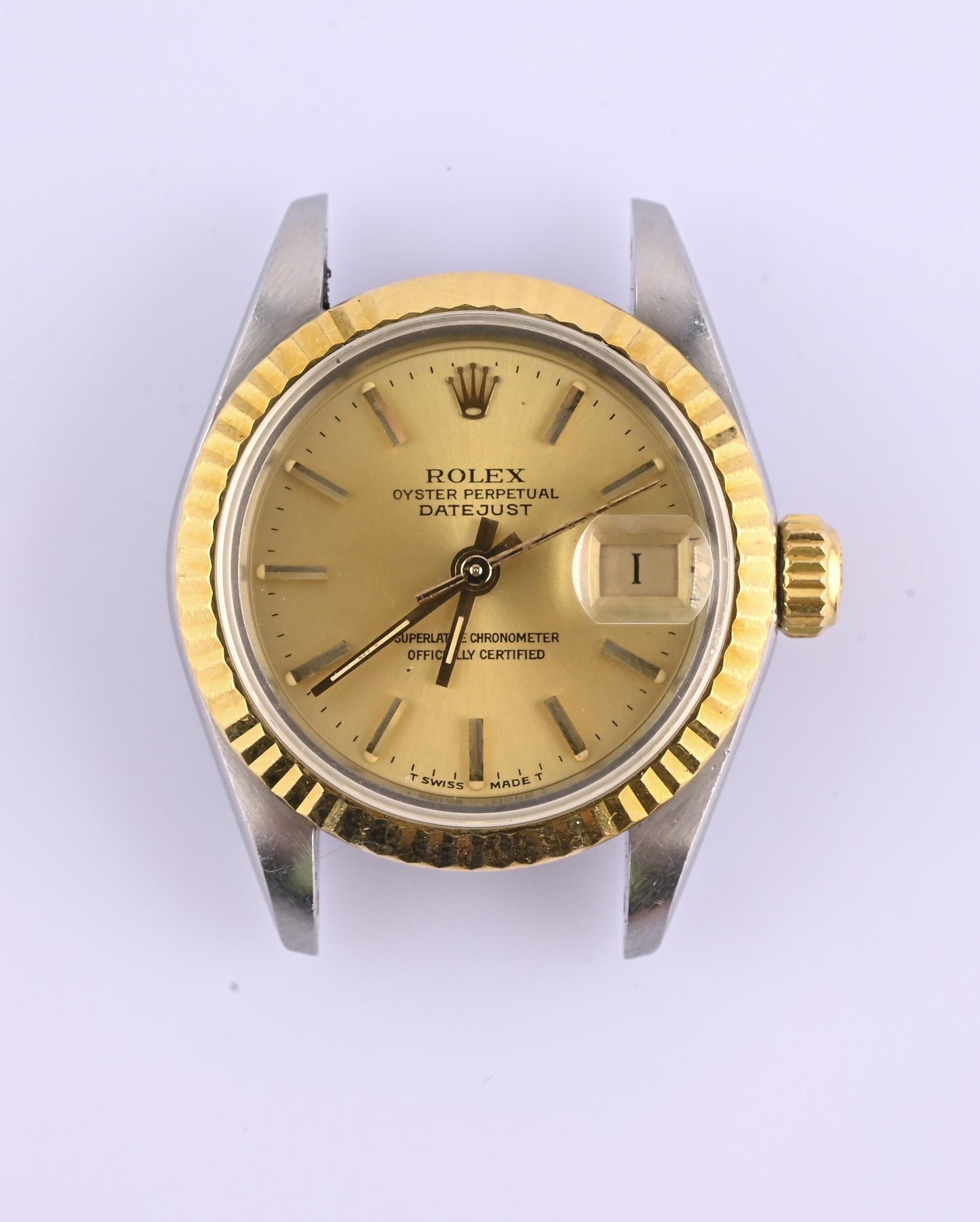 Rolex Datejust 69173 Ladies 26mm Champagne Dial SS Oyster Serviced With Box
