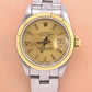 Rolex Datejust 69173 Ladies 26mm Champagne Dial SS Oyster Serviced With Box
