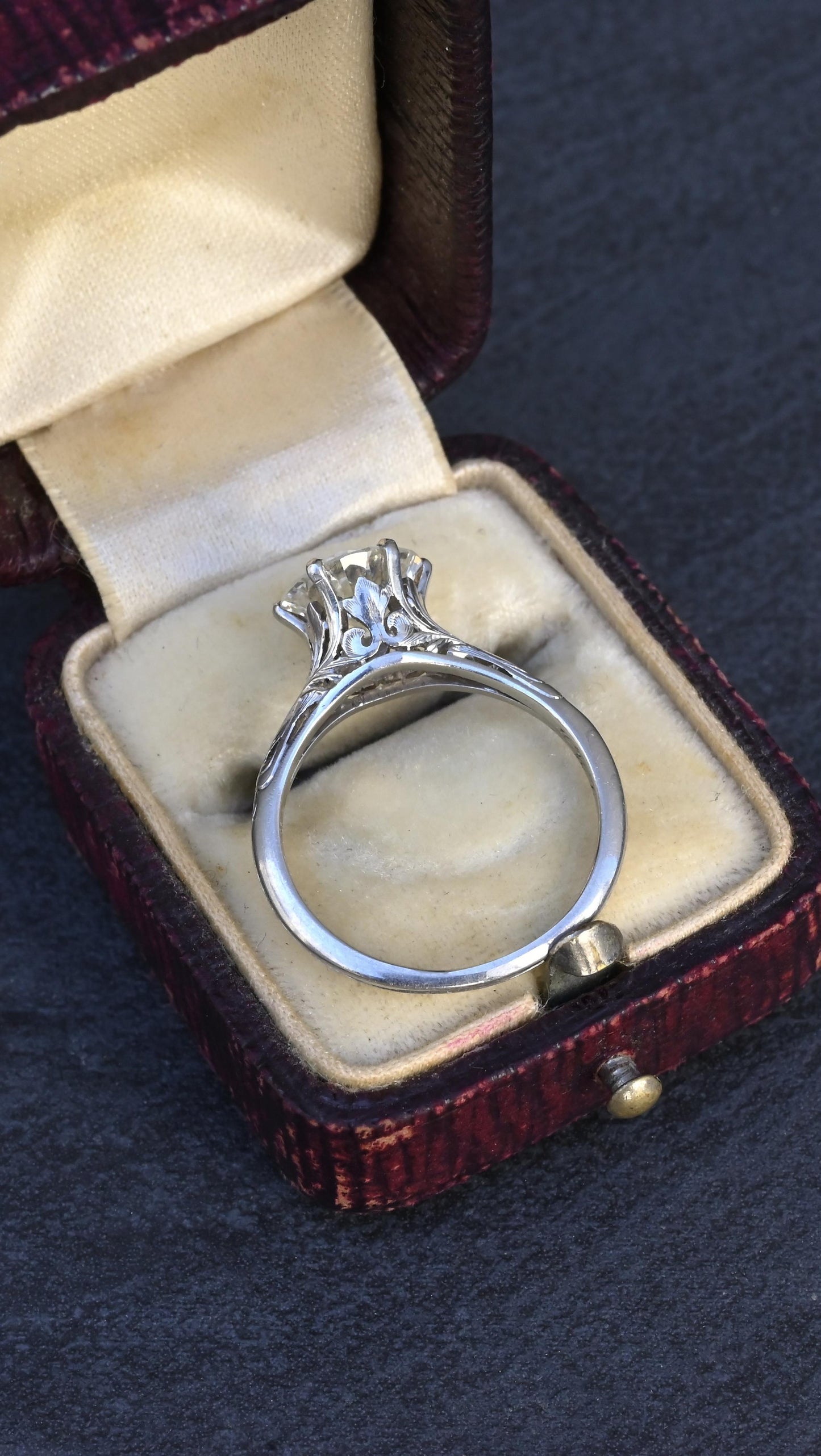 GIA 1.60ct Art Deco Diamond Platinum Engagement Ring, Circa 1920, VS2 J Color