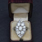 Art Deco 3.90ctw Navette Diamond Platinum Ring IGI Certified 7.46g Size 6.5