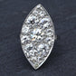 Art Deco 3.90ctw Navette Diamond Platinum Ring IGI Certified 7.46g Size 6.5