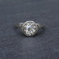 Art Deco .65ct Engagement Diamond Ring 18K White Gold IGI Certified Size 6.25