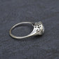 Art Deco .65ct Engagement Diamond Ring 18K White Gold IGI Certified Size 6.25