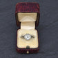 Art Deco .65ct Engagement Diamond Ring 18K White Gold IGI Certified Size 6.25