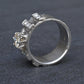 Art Deco .90ctw Old European Diamond Ring 14K White Gold IGI Certified 7.62g