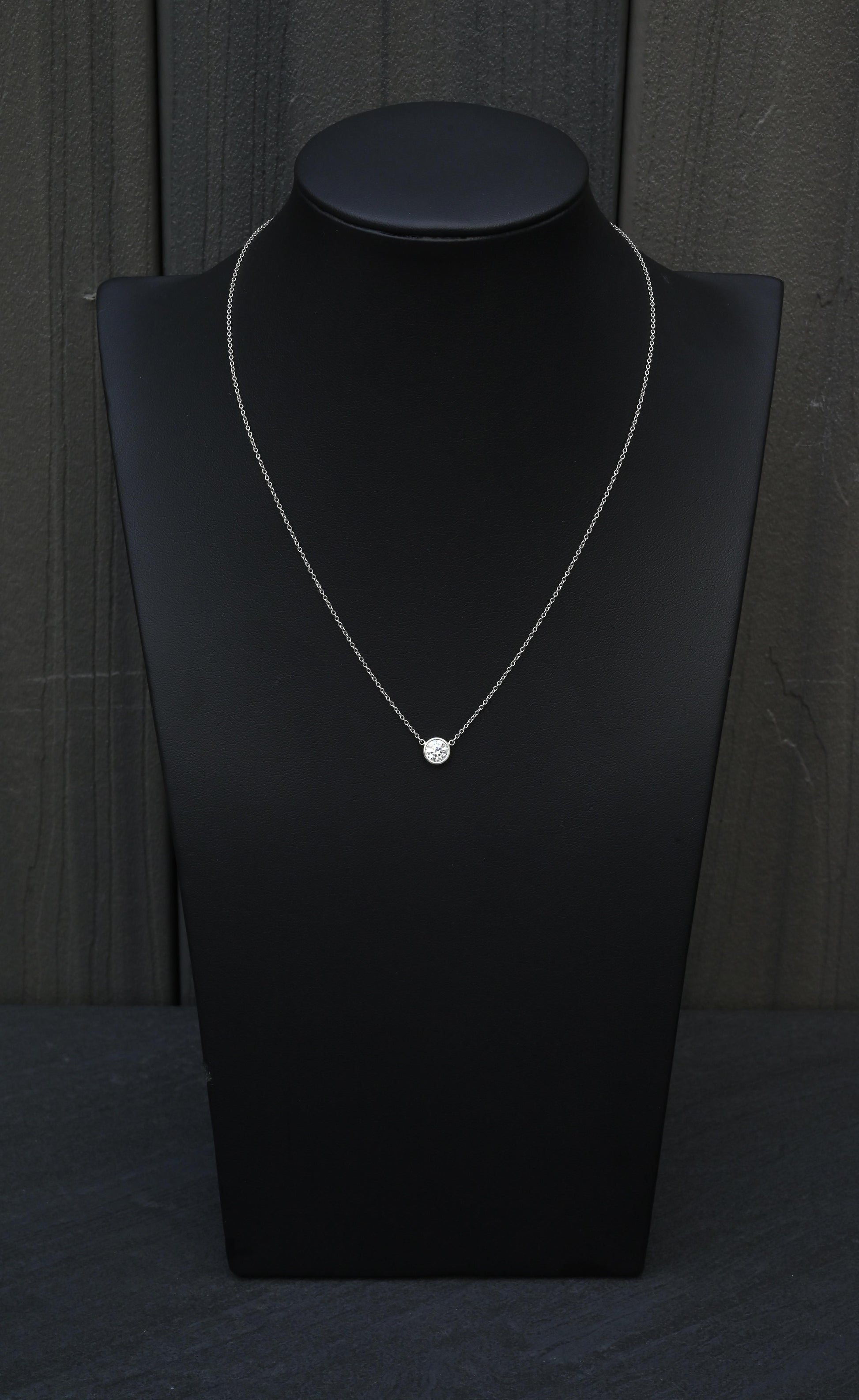 Tiffany & Co. .59ct F VVS2 Diamonds By The Yard Necklace Platinum Serialized