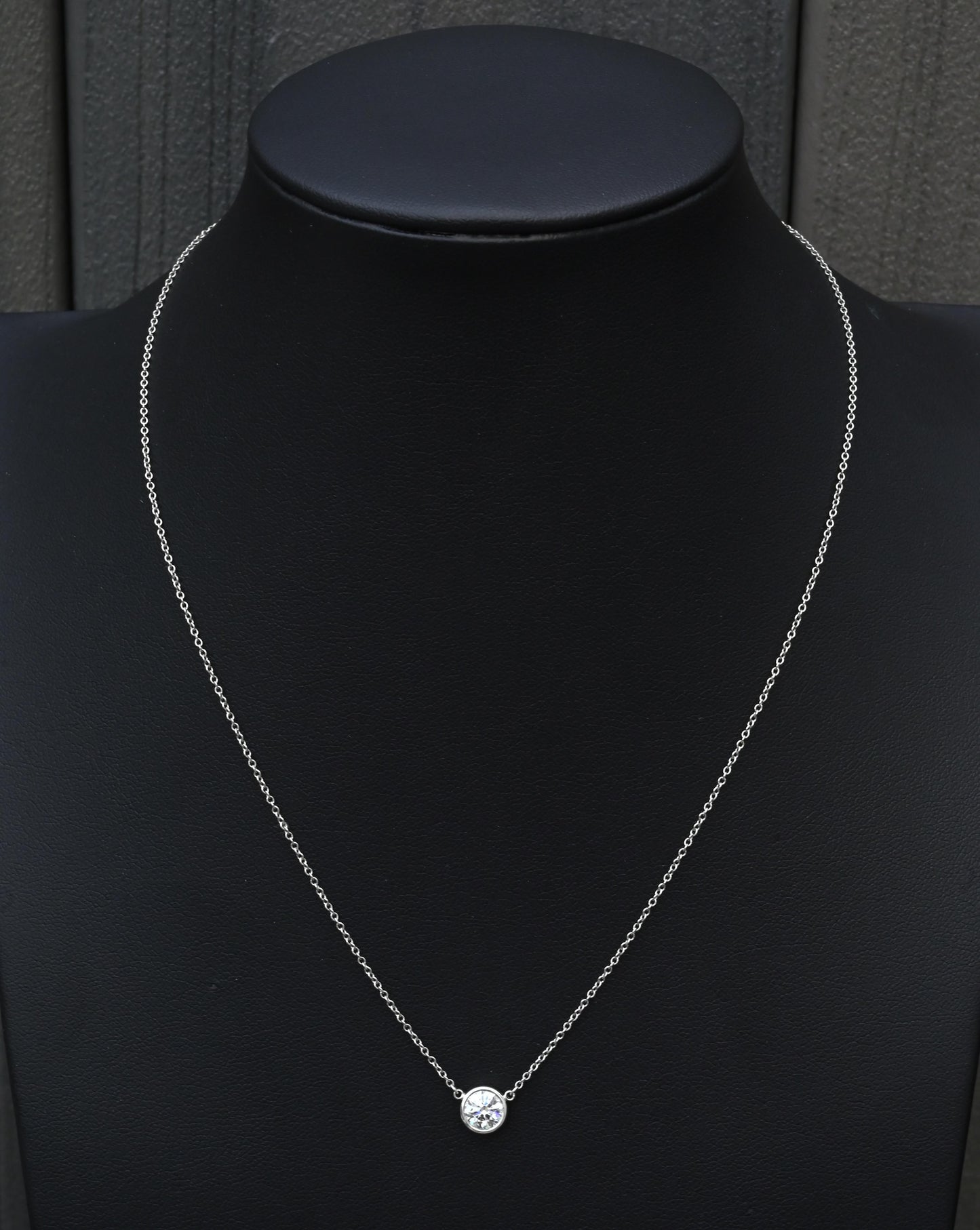 Tiffany & Co. .59ct F VVS2 Diamonds By The Yard Necklace Platinum Serialized