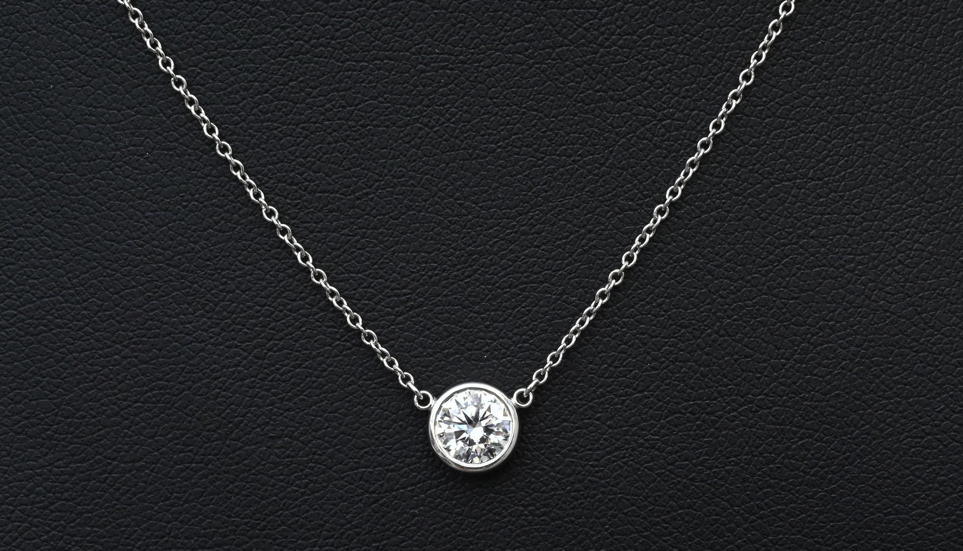 Tiffany & Co. .59ct F VVS2 Diamonds By The Yard Necklace Platinum Serialized